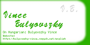 vince bulyovszky business card